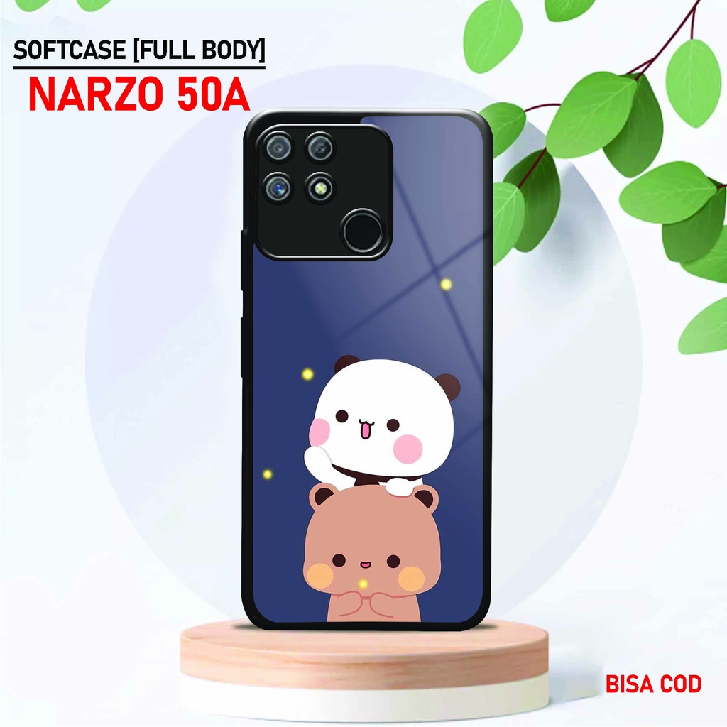 Softcase Kaca Kilau Realme Narzo 50A - ( SC 68 ) Case Full Body Realme Narzo 50A - Silikon Glossy Re
