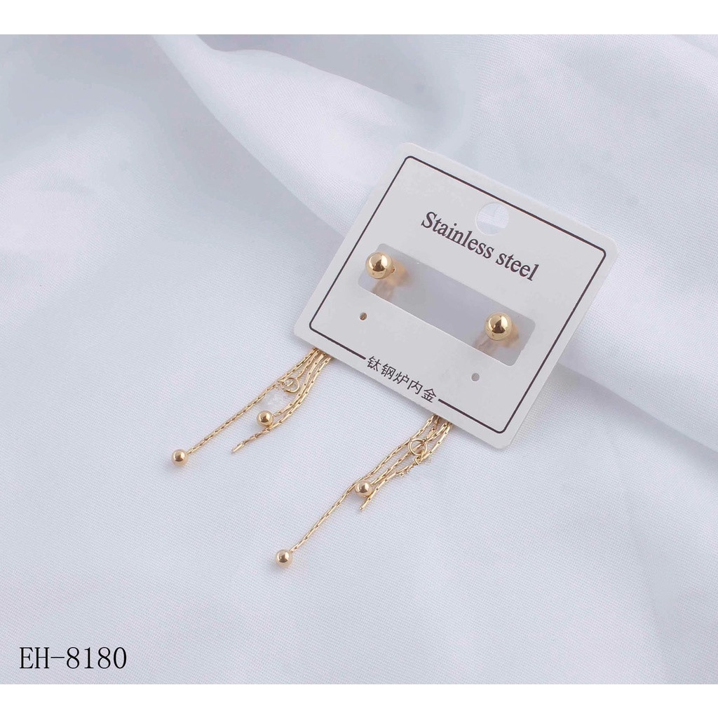 Anting Titanium Panjang Perhiasan Fashion 8180