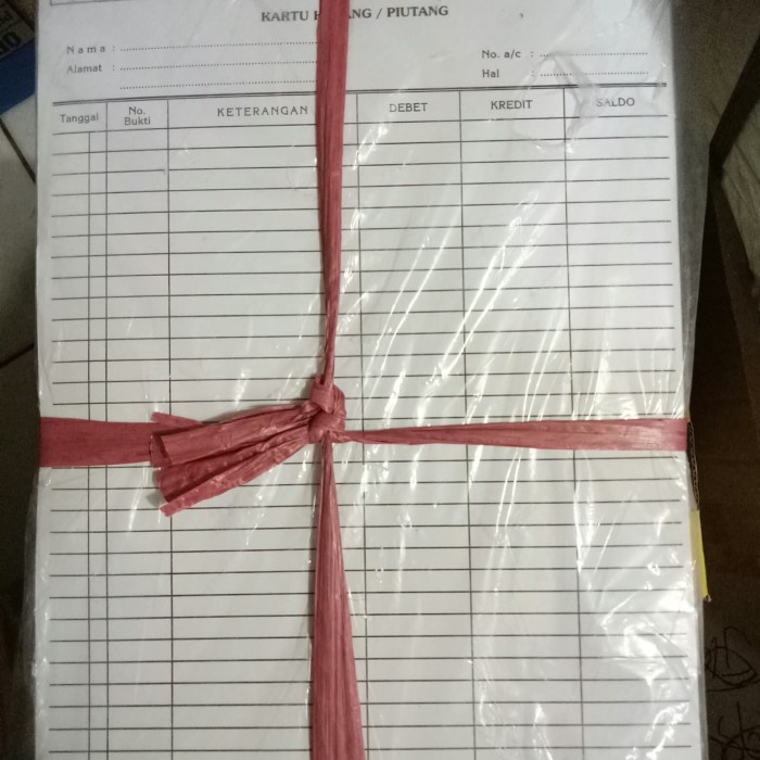 

Cuci Gudang Kartu Utang Piutang Ukr Folio Isi 100 Lbr Limited