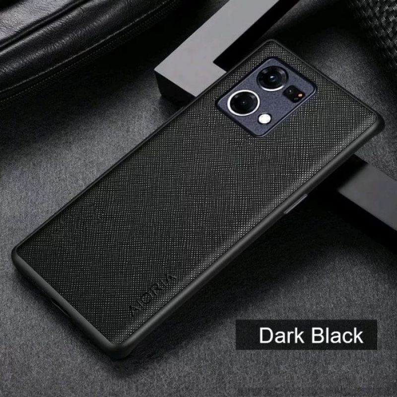 OPPO RENO 8 4G  RENO 8T 4G/5G / RENO 8 5G / RENO 8 PRO 5G COVER SOFT CASE CANVAS CROSS PATTERN AIORIA SILIKON SOFTCASE - RENO 8 4G BLACK