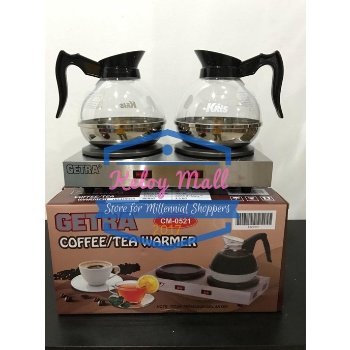 Pemanas Kopi Coffee Warmer Getra + 2 Teko Premium Kinox/Kris