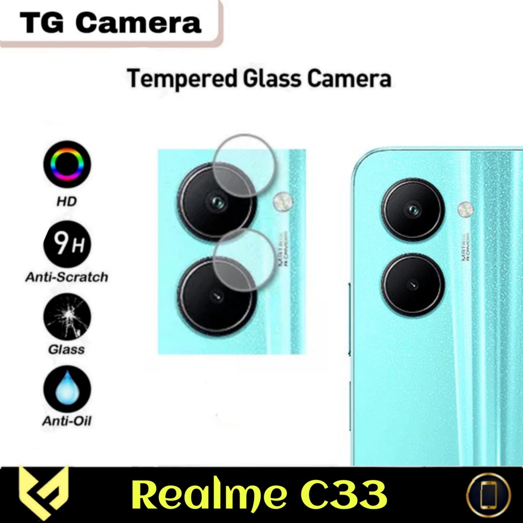 (PROMO PAKET 2IN1) REALME C33 GAnti Gores Layar Free Anti Gores Camera Belakang Handphone Premium