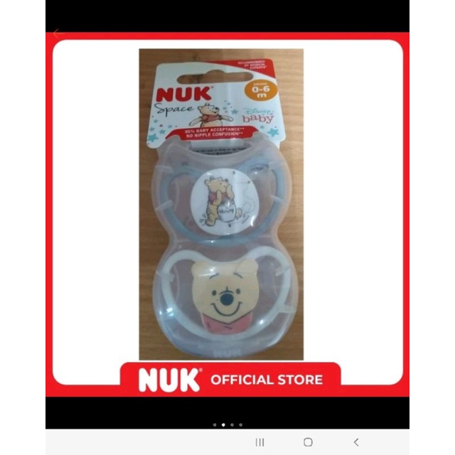 NUK Empeng Bayi Orthodontic Soother 6-18m Made In Germany Pacifier Mpeng Bayi Empeng anti bingung puting / Tali Empeng  NUK Soother Chain