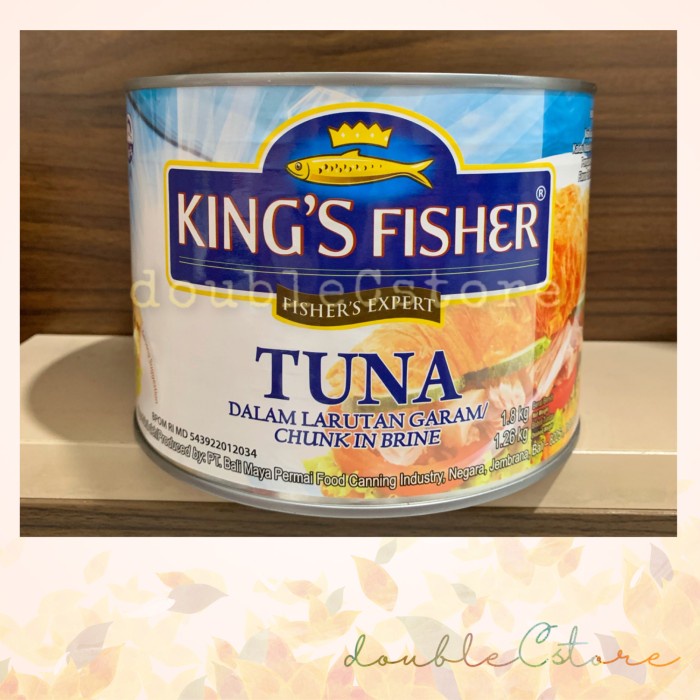 Ikan Kaleng King'S Fisher Tuna Dalam Larutan Garam 1800Gr / Tuna In Brine