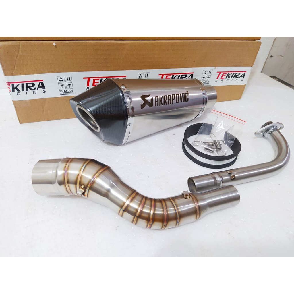 Knalpot Akrapovic Short Pcx Adv Vario 160 150 125 110 New Keyless Led Fi Techno Bohlam Beat Deluxe e