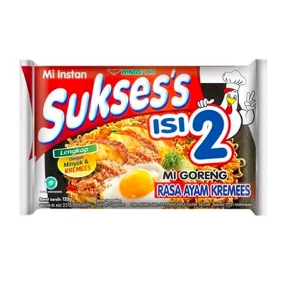 

Mie Instant Mie Suksess isi 2 Mie Goreng Rasa Ayam Kremess