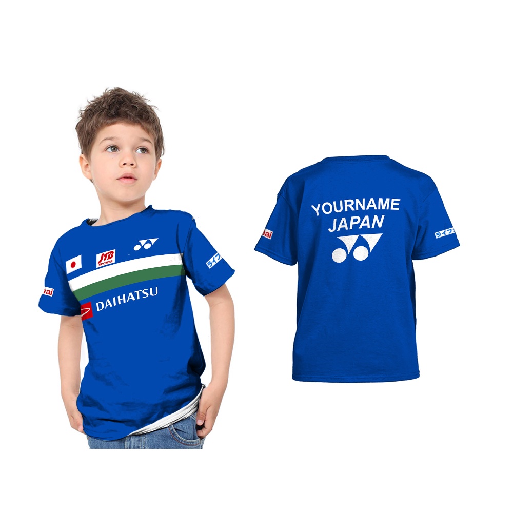 Kaos Baju Anak Jersey Badminton Kento Momota 2021 Japan Fullprint Custom