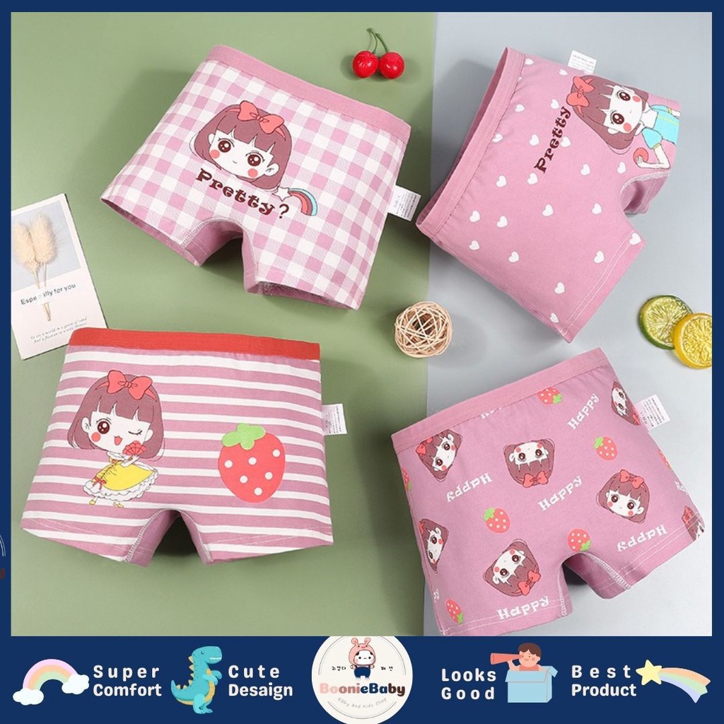 boonie BOXER ANAK celana dalam anak perempuan| CD anak perempuan | Boxer corak anak / PRETTY BERRY