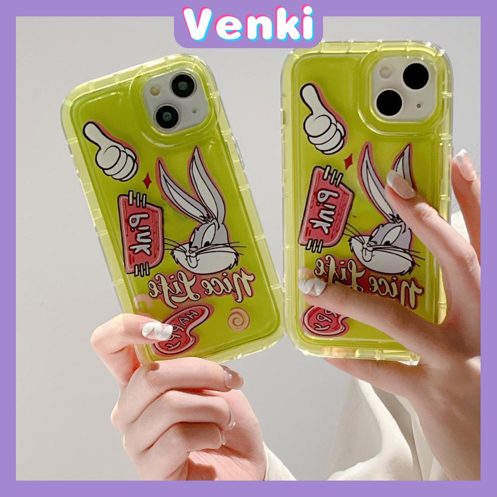 Case For iPhone 14 Pro Max TPU Soft Jelly Airbag Case Cartoon Cute Rabbit Clear Case Camera Protection Shockproof For iPhone 14 13 12 11 Plus Pro Max 7 Plus X XR