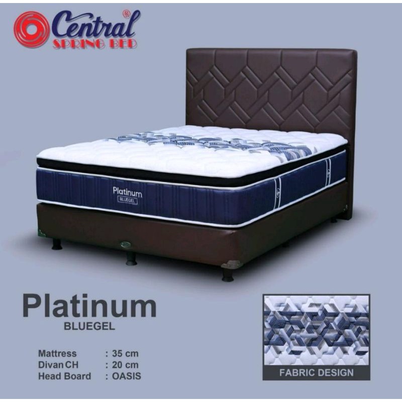 1set springbed Central PLATINUM plus divan oscar 160x200x35 dan 180x200x35 untuk kota cirebon