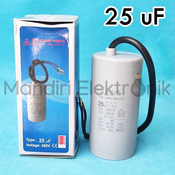 Kapasitor JP 25 Mikro - Kapasitor Kabel 25 Uf 450V JP Kapasitor Bulat 25uF