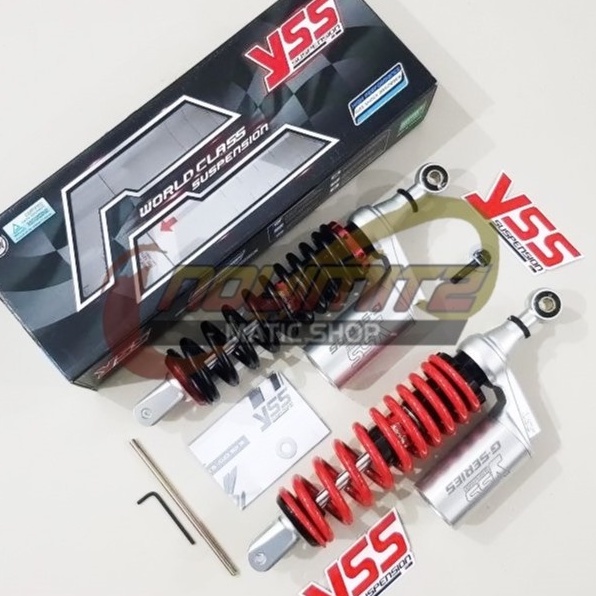Shock YSS G Plus Smooth Silver Series 330mm Honda Vario 125 150 Beat FI Scoopy FI