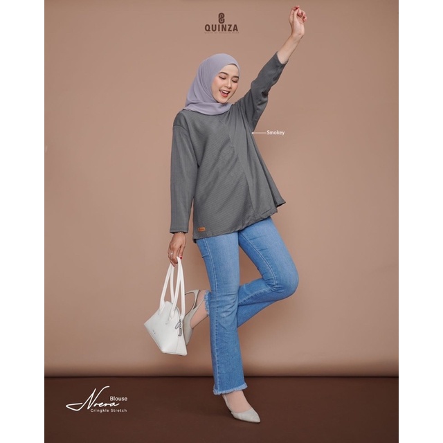 QUINZA NOERA BLOUSE CRINGKEL BLOUSE MURAH