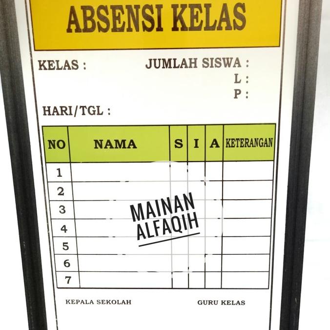 

Buruan serbu] Papan Absensi Siswa- Administrasi Kelas
