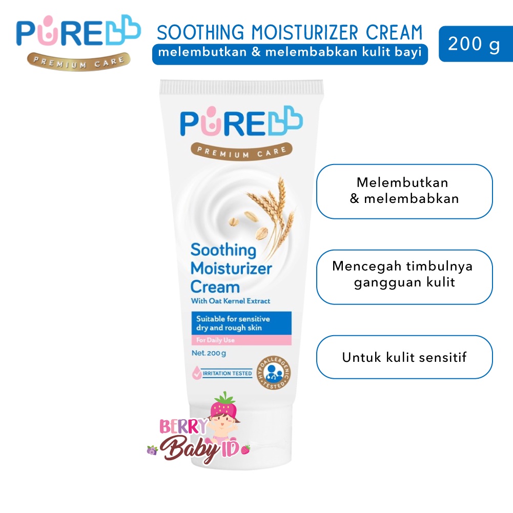 PureBB Soothing Moisturizer Cream Losion Pelembab Kulit Bayi Pure BB Berry Mart