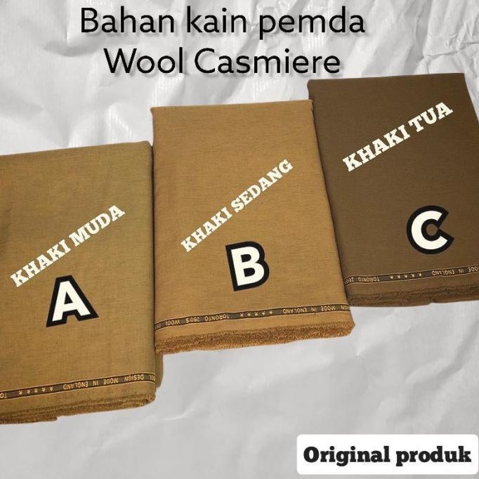 bahan kain woltex semi wool kain khaki pns terbaru