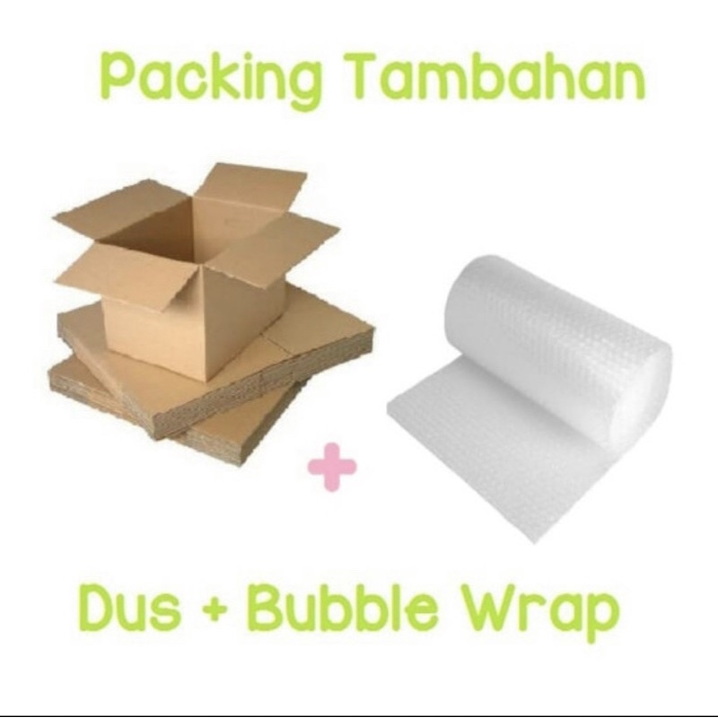 buble wrap packing dan kardus tambahan pengaman paket pengiriman
