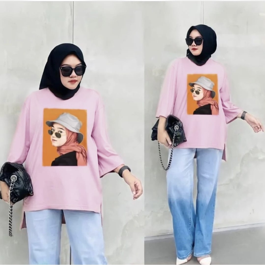 LESTI TOP FASHION PAKAIAN WANITA ATASAN BABYTERRY APLIKASI SABLON DTF MS