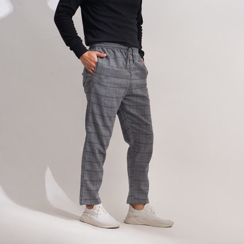 New Celana Ankle Pants Tartan - Drawstring pants