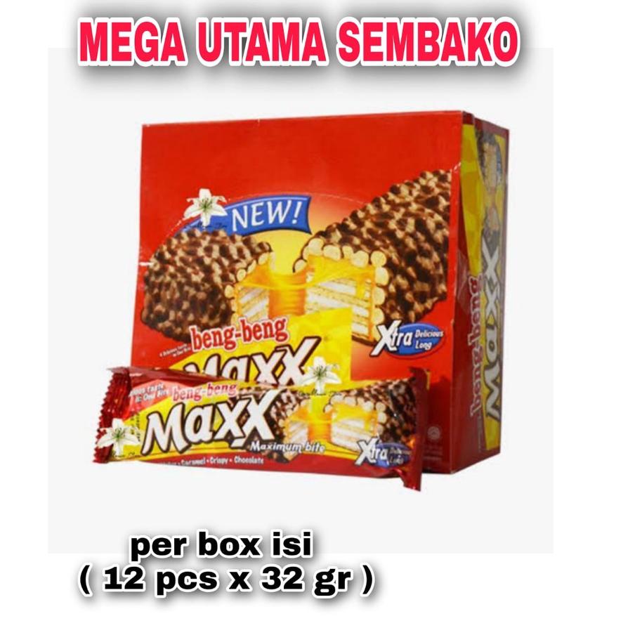 

KodeIi7I2--bengbeng max wafer cokelat per box isi ( 12 pcs x 32 gr )