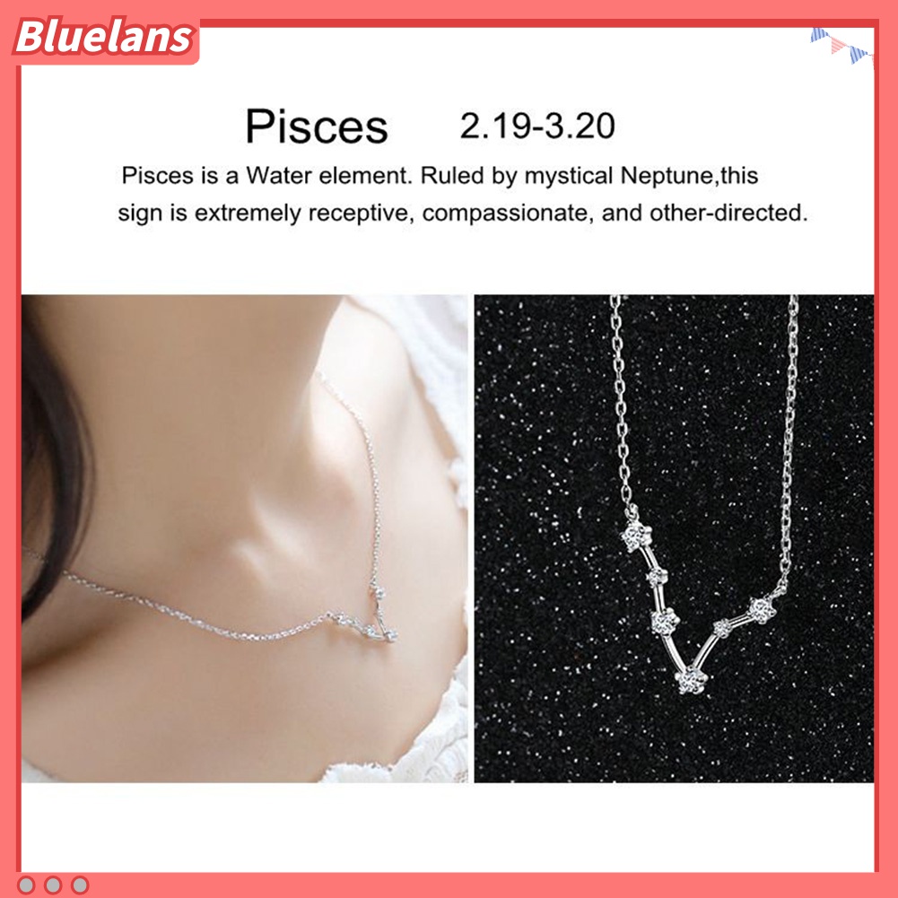 Kalung Desain Horoskop Astrologi Zodiak Guardian Aksen Berlian Imitasi Untuk Wanita