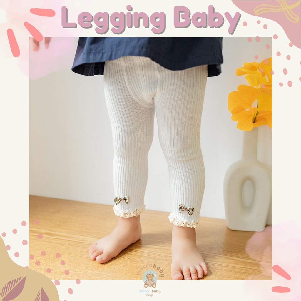 MBSS - LEGGING JOEY Legging buka kaki bayi / anak import motif warna polos