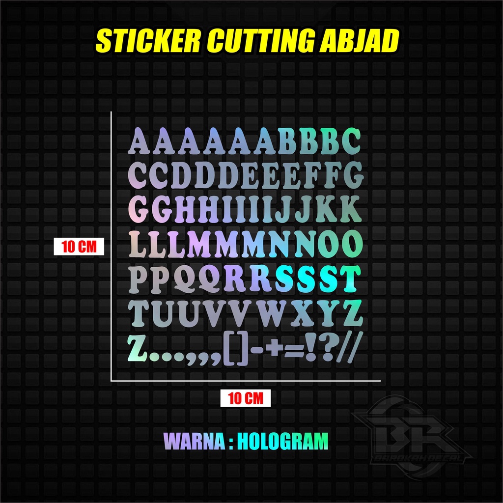 Sticker Abjad Stiker Motor Variasi