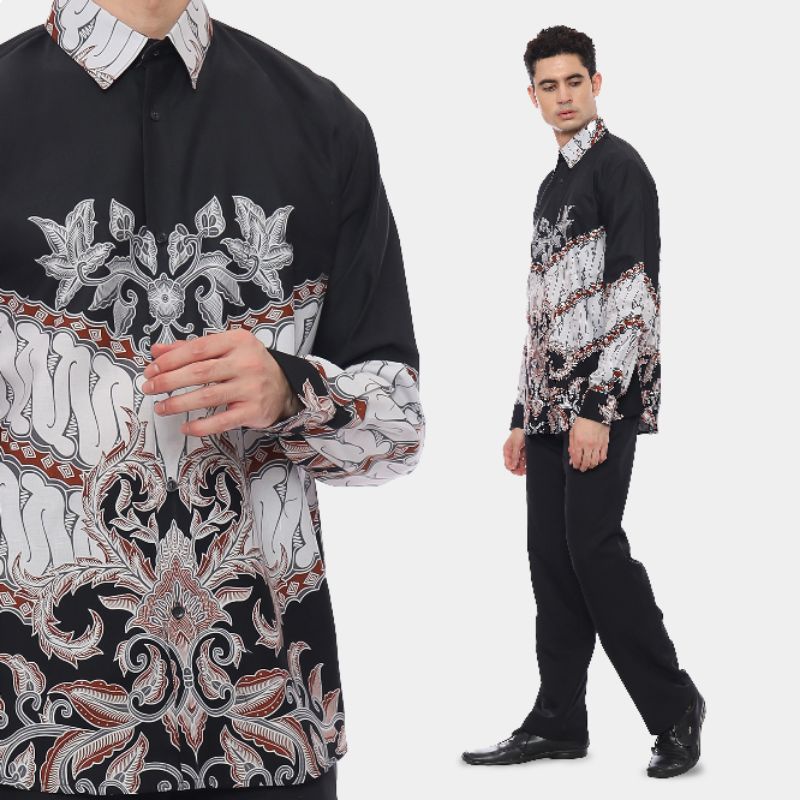 Batik Pria Kemeja Panjang Slim Antasena - Naira Batik