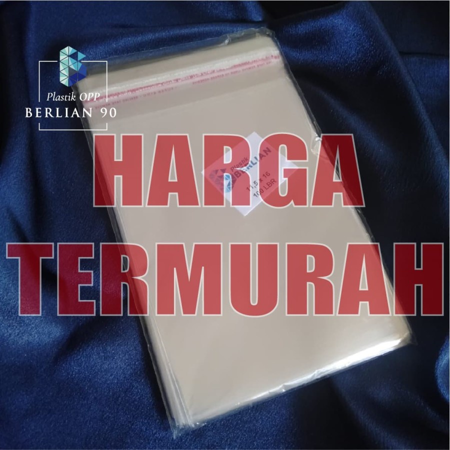 10x16 cm Plastik Opp Seal / Plastik Opp Lem Tebal 20 Micron