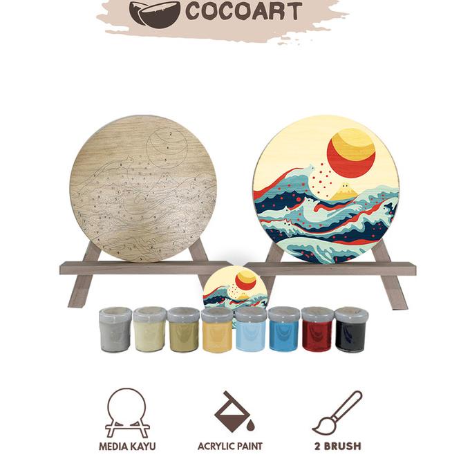 

Paint by Number [ in wood ] - Cocoart.id I Wood Diameter 20 cm