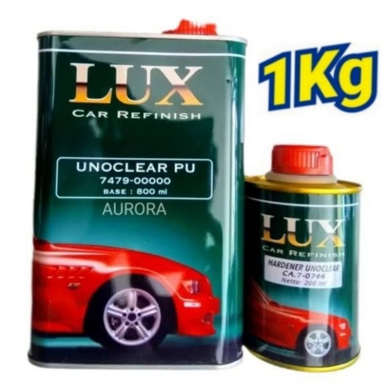 Cat Lux Clear Gloss 1Kg Car Refinish Unoclear PU 7479-00000 Clir Mengkilap Anti Gores + Hardener