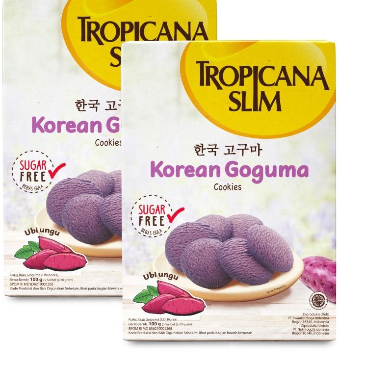 

Trxm3M7y--Twin Pack - Tropicana Slim Korean Goguma Cookies (5 Sch) - Snack Bebas Gula, 100 Kalori