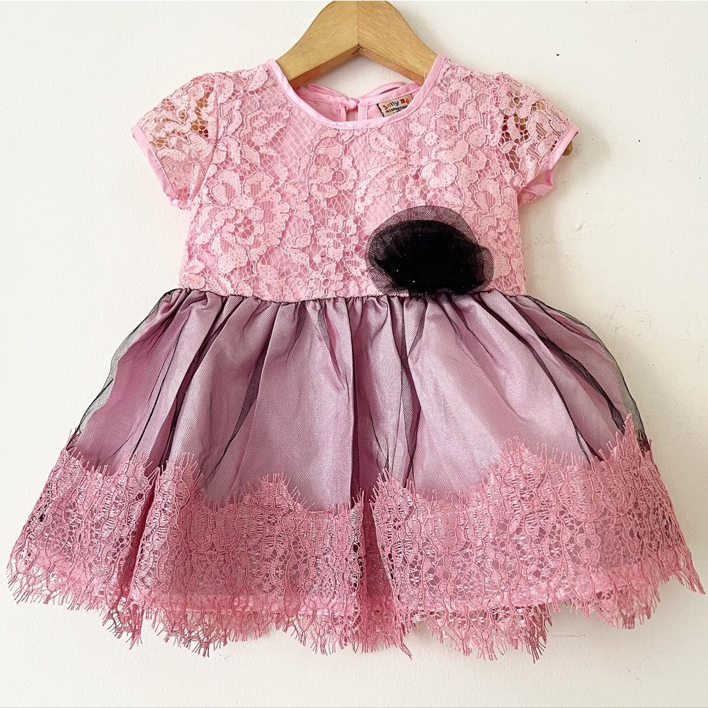 Dress Pesta Kondangan Ulang Tahun Mewah Lucu Bayi Anak Perempuan Cewek Terlaris Kode R Babeebabyshop