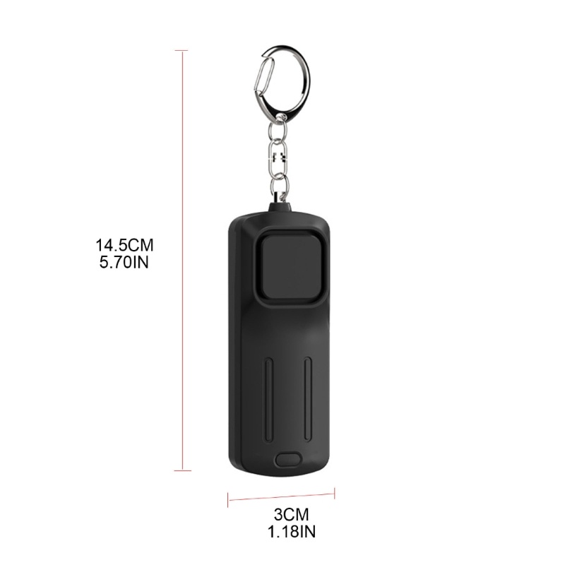 Zzz Gantungan Kunci Dengan Sirene Alarm Suara 130dB + Lampu Untuk Keamanan / Darurat