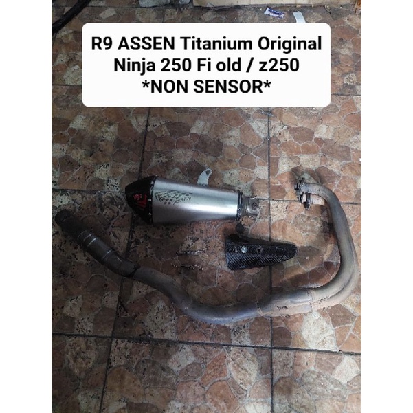 Knalpot R9 Assen Titanium Original Fullsystem Ninja 250 Fi / z250