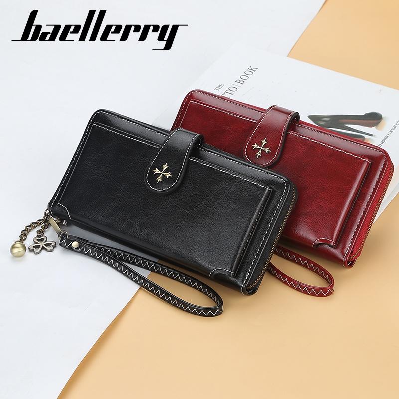 BAELLERRY N1818 Dompet Wanita Panjang Bahan Kulit PU Leather Premium WATCHKITE WKOS