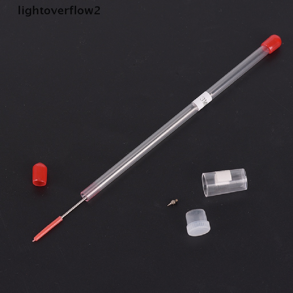 (lightoverflow2) 1pc nozzle Airbrush Pengganti 0.2 / 0.3 / 0.5mm + Jarum