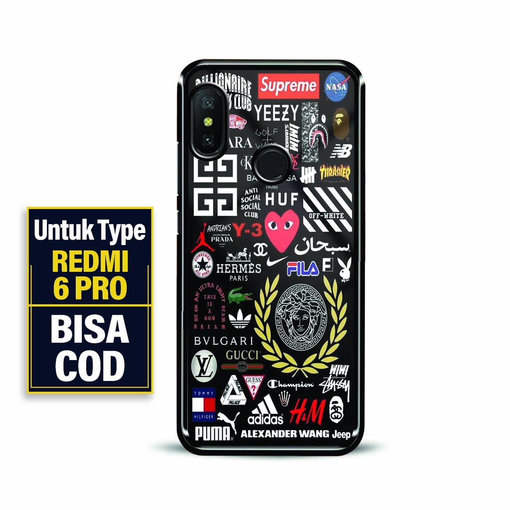 Case Glossy Premium Redmi 6 Pro - 2D Glossy Redmi 6 Pro - Fashion Motif [ Sticker Aesth ] Redmi 6 Pr