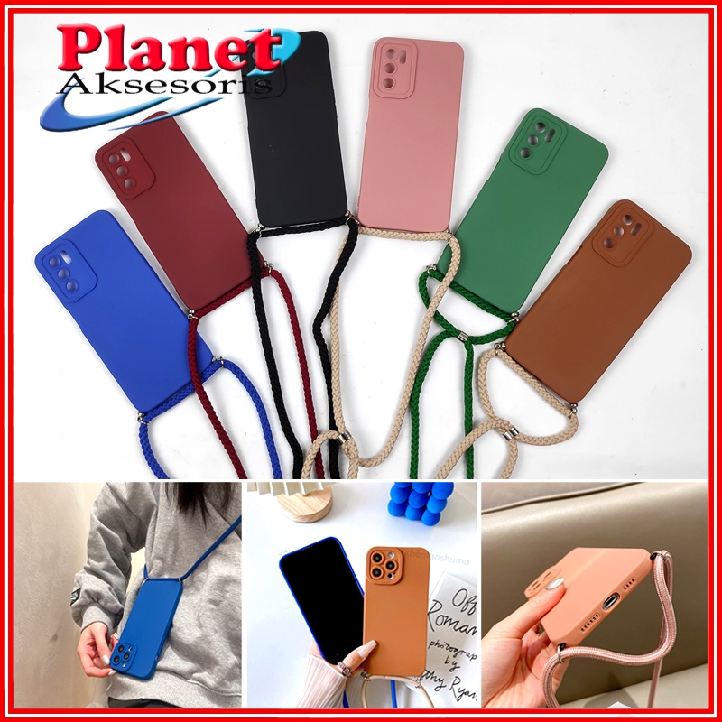 Soft Case Tali Sling Oppo A16 / Oppo A16e / Oppo A16k / Oppo A15s / A15 Case Candy Macaron Pro Kamer