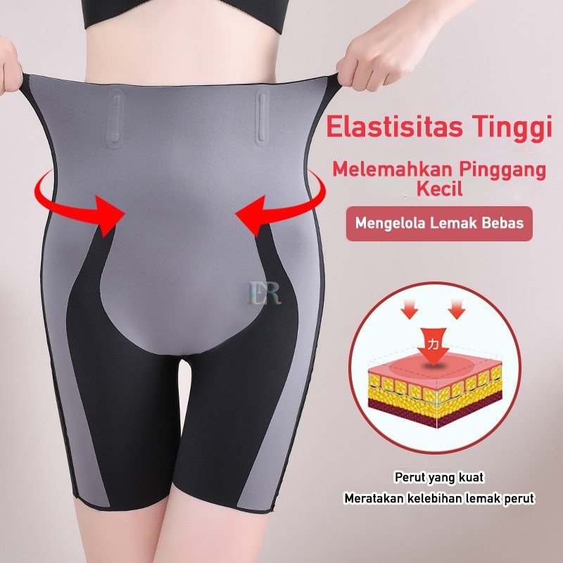 LNR Shop C-003 Korset Pelangsing Model Celana Pendek Pengangkat Bokong Legging Sport Pinggang Tinggi Celana Pembakar Lemak Meratakan Kelebihan Lemak Perut Celana Suspensi Ajaib Celana Olahraga