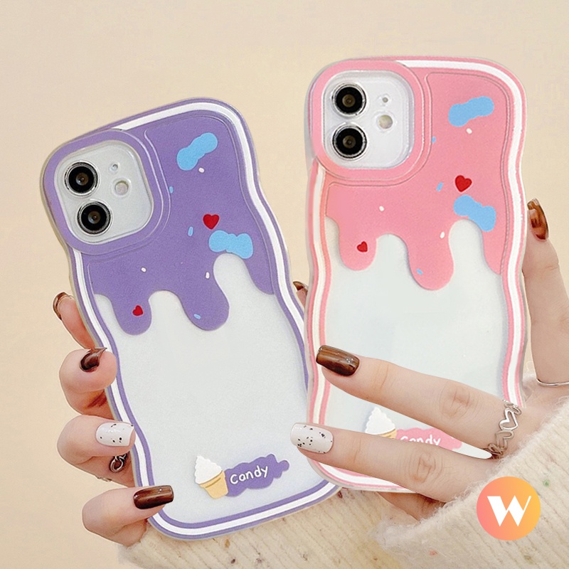 Soft Case TPU Transparan Gelombang Warna-Warni Permen Untuk Oppo A15 A7 A5s A16s A12 A3s A16 A57 2022 A54 A12E A11K A15s A53 A33 2020 A35 A32