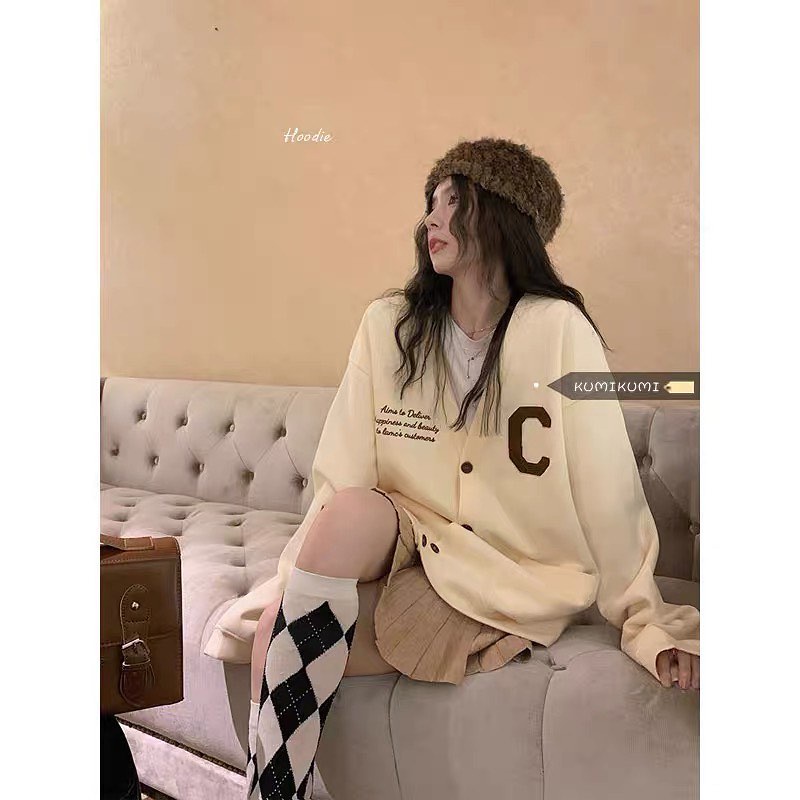 C CARDIGAN WANITA OVERSIZE | SWEATER KARDIGAN BORDIR OVERSIZE | CARDIE OUTER KOREAN STYLE