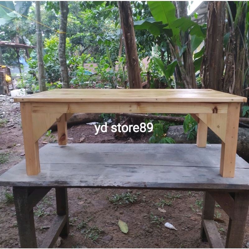 Termurah Meja lesehan full Kayu/Meja Belajar Serbaguna Ukuran PLT 80x40x30 Full Kayu Jatibelanda
