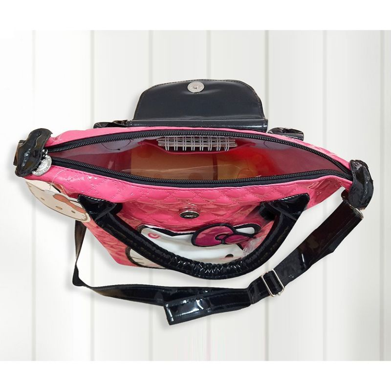 Tas hello kitty impor tali hitam tali pink