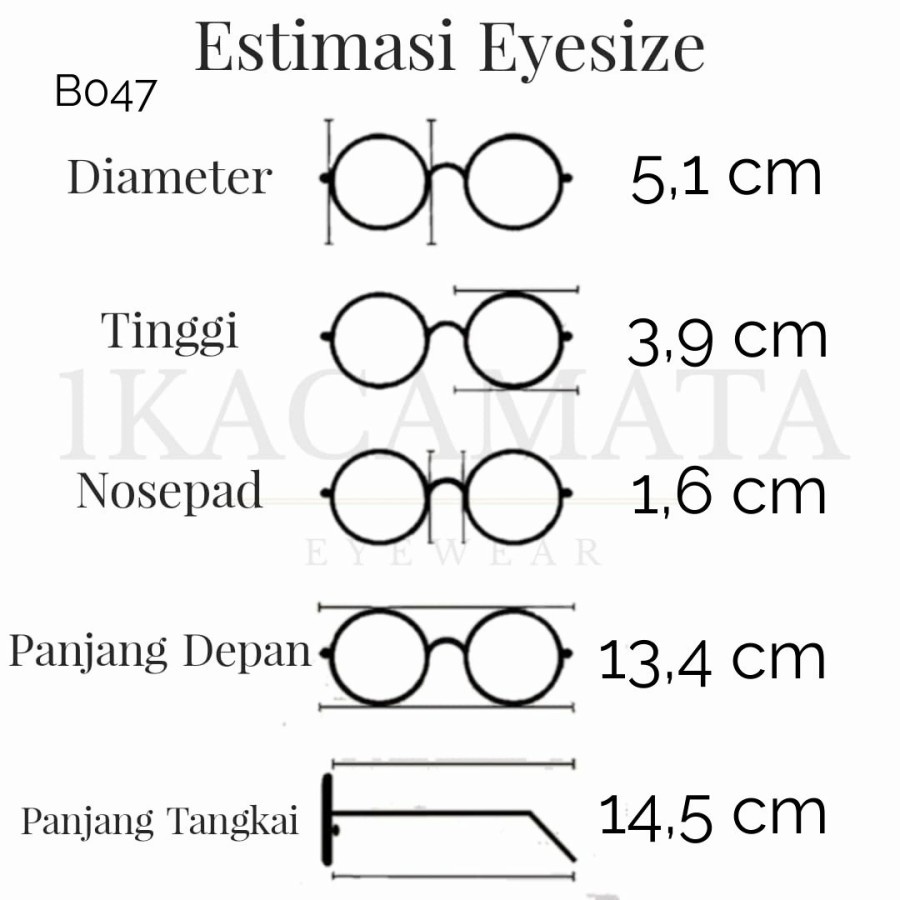 PAKET KACAMATA FRAME + LENSA TYPE B047