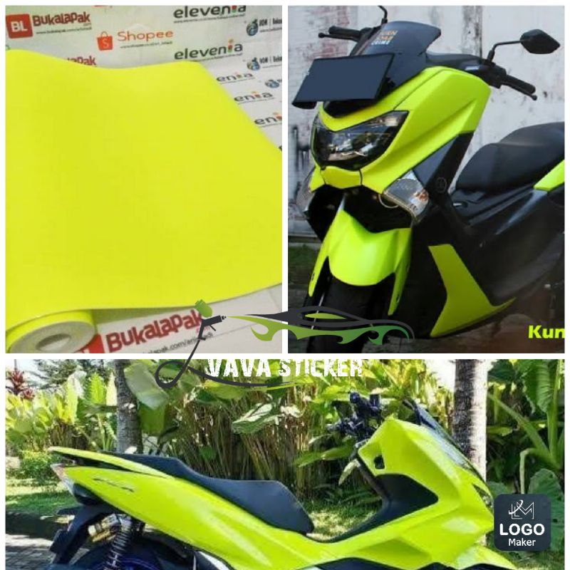 Skotlet kuning lemon stabilo/skotlet motor/skotlet kuning lemon