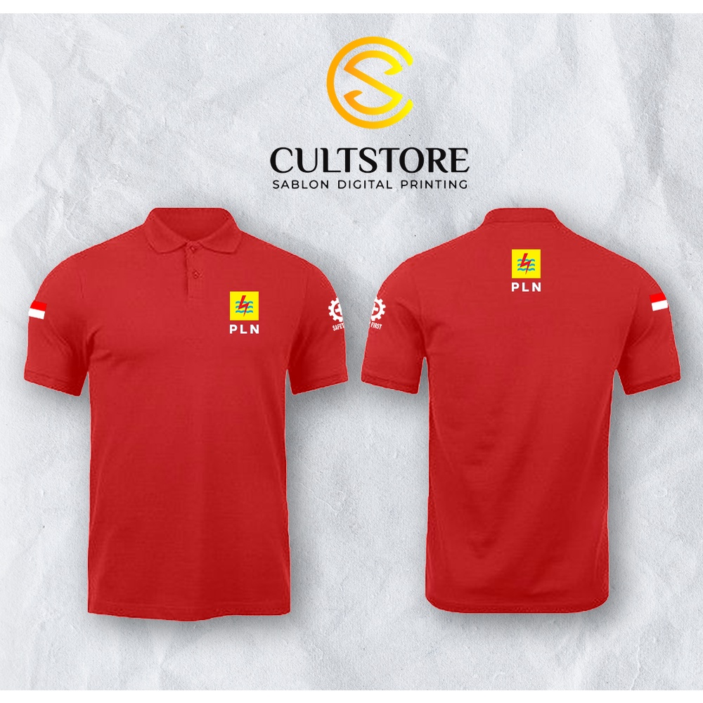 POLO SHIRT PLN SAFETY FIRST - Polo PLN BUMN - Kaos PLN listrik - Custom Polo - Polo Distro PLN BUMN