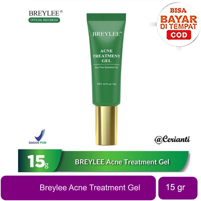 [BPOM] BREYLEE Tea Tree Acne Gel - Breylee Gel Perawatan Jerawat &amp; Komedo (15 gr)_Cerianti