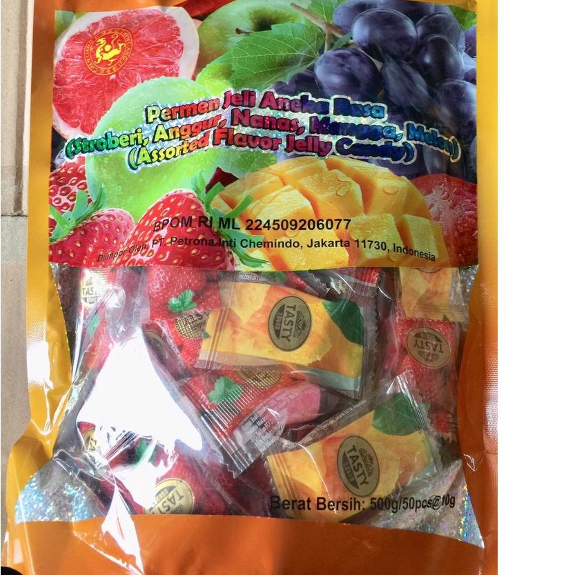 

10.10 sale Jelly Rasa Buah / Permen Jelly Jeruk Apel Mix 250GR gas !!
