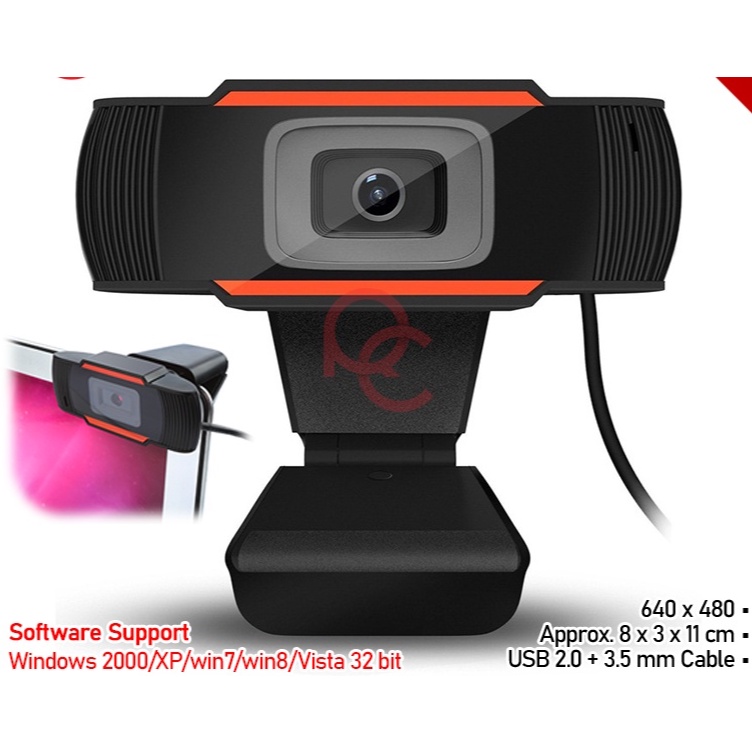 Taffware HD Webcam Desktop Laptop Video Conference 480P with Microphone - US829 / Webcam PC HD Webcam 480P HD Autofocus untuk PC Video Conference Online Mengajar Siaran Langsung Kamera Web untuk Komputer Laptop 480P / HD Computer Network Video Camera